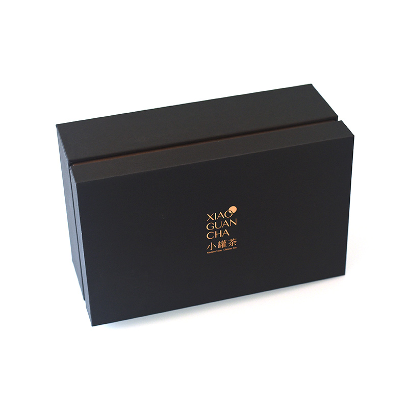 OEM Custom Design Customized Luxury Big Black Cardboard Carton Manufacturer China Tea Box Packaging